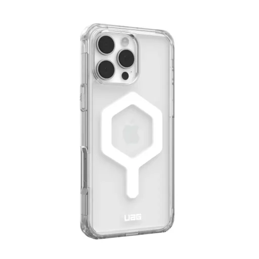 UAG Urban Armor Gear Plyo tok kompatibilis MagSafe és mágneses gyűrűs állvánnyal iPhone 16 Pro Max jégfehér / titán - 4