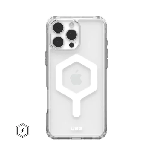 UAG Urban Armor Gear Plyo tok kompatibilis MagSafe és mágneses gyűrűs állvánnyal iPhone 16 Pro Max jégfehér / titán - 1
