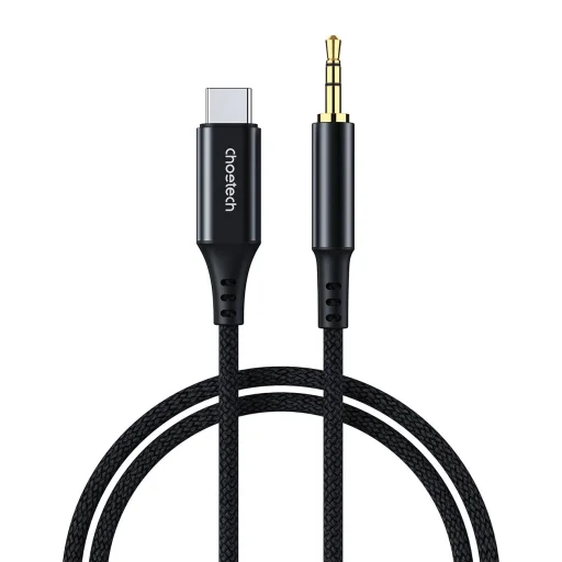 Choetech AUX006 USB-C / mini jack 3.5mm kábel 1 m - fekete - 1
