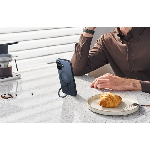 Etui Torras Ostand Spin iPhone 16 Plus tok (Fekete) - 4