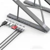 7in1 laptop állvány Choetech HUB-M48 PD USB-C SD TF USB-A HDMI 100W + USB-C kábel - szürke thumbnail