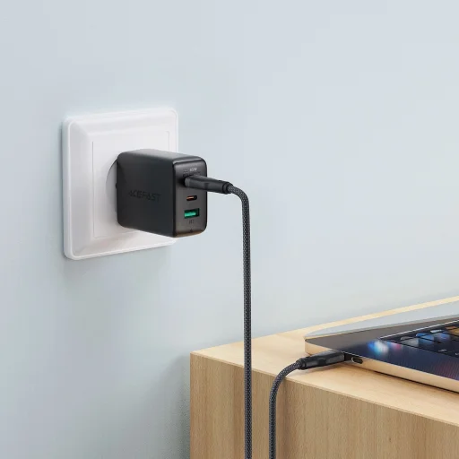 Acefast C8-03 USB-C / USB-C 60W 3A kábel - fekete - 6