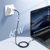 Choetech XCC-1014 USB-C / USB-C PD 60W kábel - szürke - 3