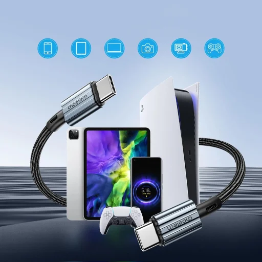 Choetech XCC-1014 USB-C / USB-C PD 60W kábel - szürke - 4