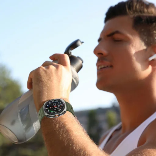 Tech-protect Szilikon Szíj Samsung Galaxy Watch Ultra (47 Mm) Narancssárga - 4