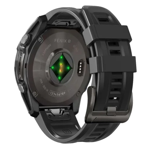 TECH-PROTECT SZILIKON GARMIN FENIX 5 / 6 / 6 PRO / 7 / 8 (47 MM) / E FEKETE óraszíj - 2