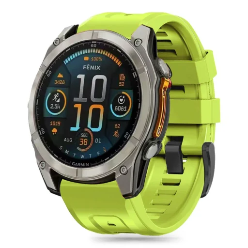 TECH-PROTECT SZILIKON GARMIN FENIX 5 / 6 / 6 PRO / 7 / 8 (47 MM) / E LIME óraszíj - 1