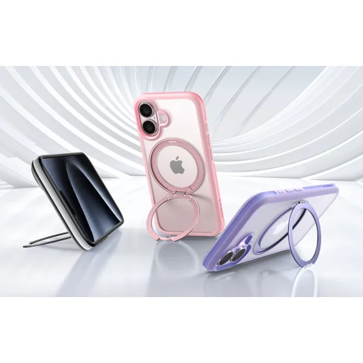 Etui Torras Ostand R Fusion tok iPhone 16-hoz (Rózsaszín) - 2