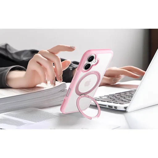 Etui Torras Ostand R Fusion tok iPhone 16-hoz (Rózsaszín) - 3