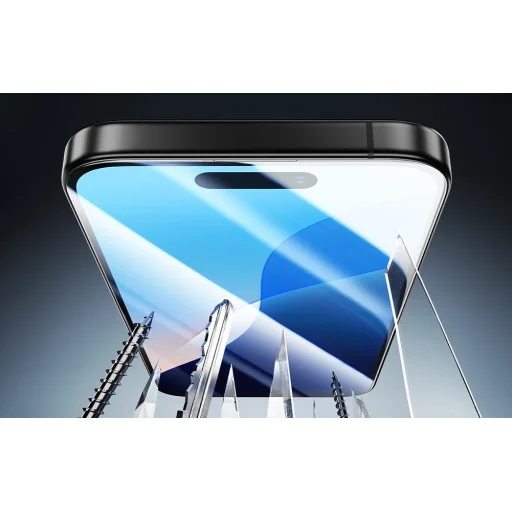  iPhone 16 Plus Fekete ESR Armorite Edzett Üveg üvegfólia - 7