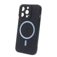 Szilikonos Mag tok iPhone 16 Plus 6,7" fekete tok