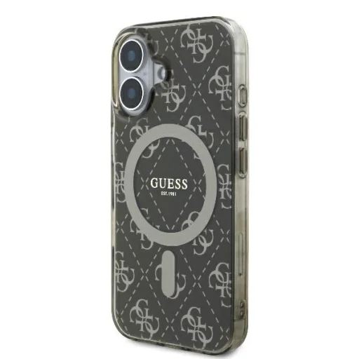  iPhone 16 Barna Original Case GUESS IML 4G Background Magsafe GUHMP16SH4DTEW tok - 2