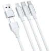 3mk Hyper Kábel 3 az 1-ben USB-A - USB-C / USB-C - micro USB - Lightning 1.5m - fehér thumbnail