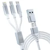 3mk Hyper Kábel 3 az 1-ben USB-A - USB-C / USB-C - micro USB - Lightning 1.5m - fehér thumbnail