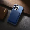 iCarer Litchi Prémium Bőrtok iPhone 14 Pro Mágneses Bőrtok MagSafe-fel Világoskék tok thumbnail