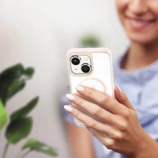 Dux Ducis Clin2 tok iPhone 14 Plus-hoz mágneses MagSafe rózsaszín - 6