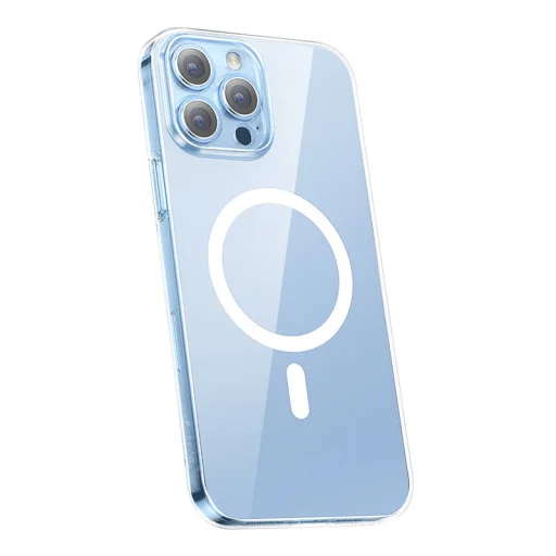 Baseus Crystal Clear mágneses telefontok iPhone 13 Pro (átlátszó) tok, edzett üvegfólia + tisztító készlet - 5