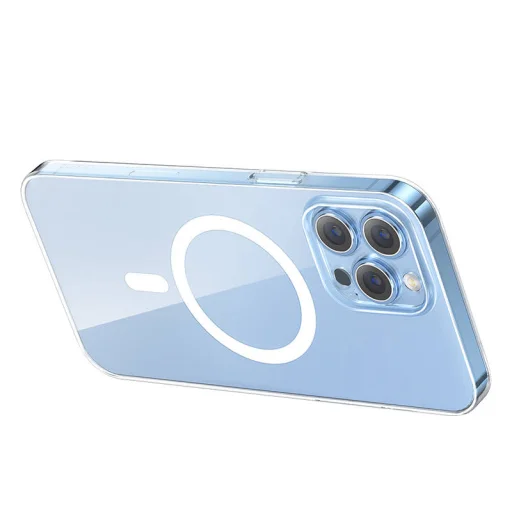 Baseus Crystal Clear mágneses telefontok iPhone 13 Pro (átlátszó) tok, edzett üvegfólia + tisztító készlet - 7