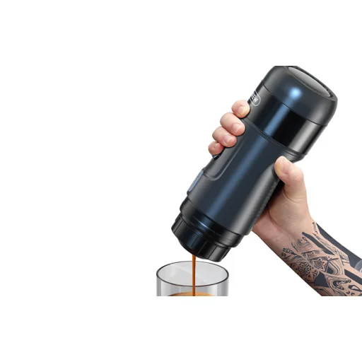 HiBREW H4A 3 az 1-ben hordozható kávéfőző adapterrel és tokkal, 15 bar, 80W - 4