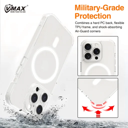 Vmax Akril Ütésálló tok iPhone 15 Plus 6,7" átlátszó - 7