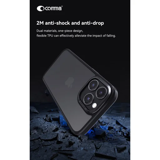 Comma Joy Elegant tok iPhone 15 Plus szürke - 5