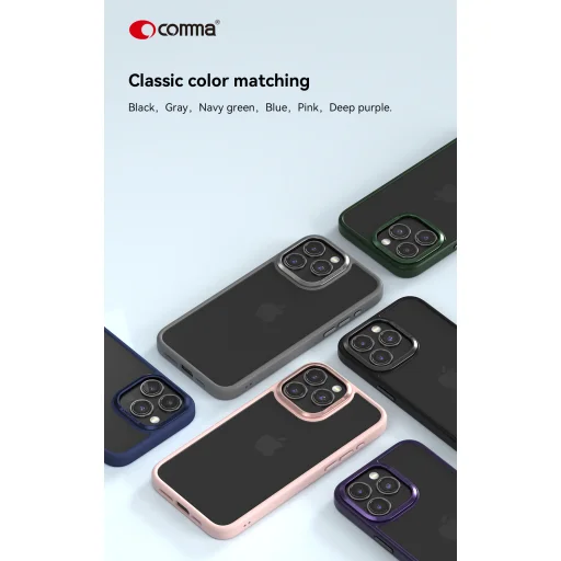 Comma Joy Elegant tok iPhone 15 Plus szürke - 7