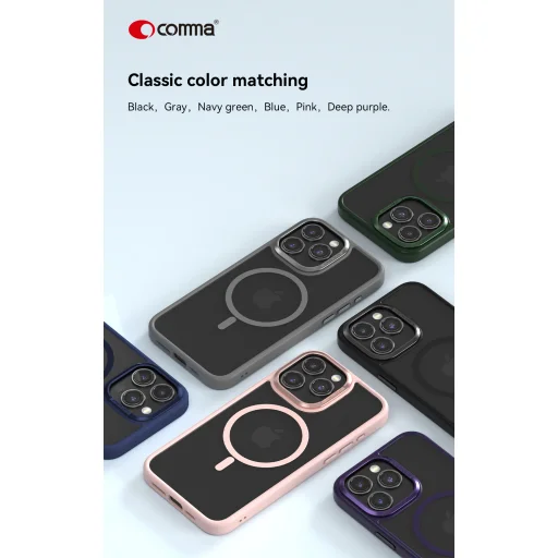 Comma Joy Elegant Mag tok iPhone 15 Plus készülékhez, kék - 7