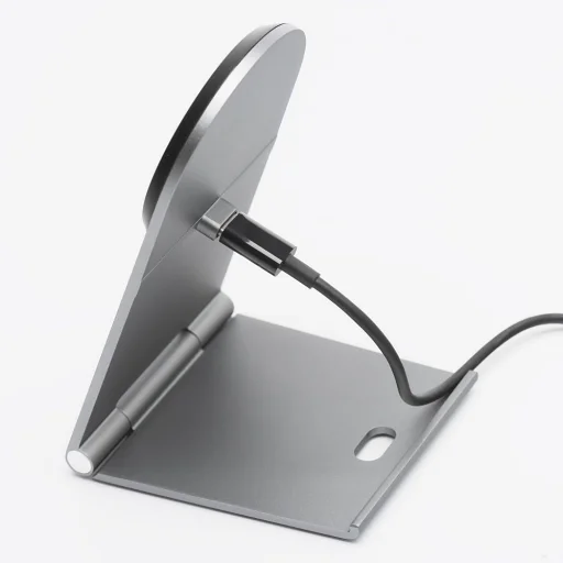 FORCELL F-ENERGY Flip Charge Qi2 15W vezeték nélküli töltő kompatibilis MagSafe-val ezüst - 8