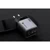 FORCELL F-ENERGY GaN III VT-37 fali utazó töltő LCD kijelzővel 2 x Type C + USB A PD QC4.0 SAM SFC2.0 3,45A 70W szürke thumbnail
