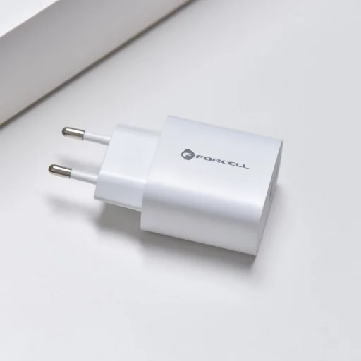 FORCELL F-ENERGY TFK-TC-30WPD utazó töltő Type C + USB A PD QC4.0 3A 30W fehér - 9
