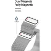 DUX DUCIS Milanese szíj mágneses rögzítésű rozsdamentes acél Apple Watch 38 / 40 / 41 mm szürke thumbnail