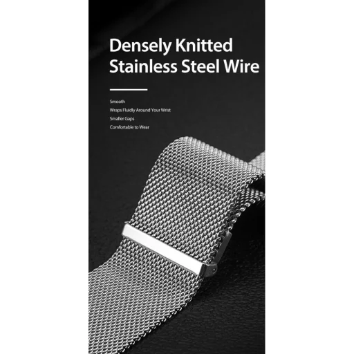 DUX DUCIS Milanese szíj mágneses rögzítésű rozsdamentes acél Apple Watch 38 / 40 / 41 mm szürke - 5