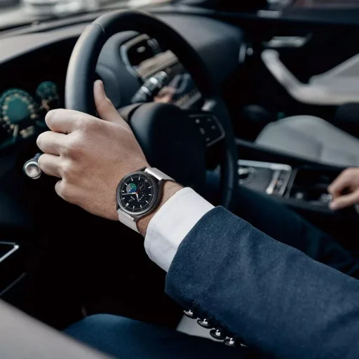 DUX DUCIS Milanese rozsdamentes acél mágneses szíj 20 mm ezüst, Samsung Galaxy Watch óraszíj - 8