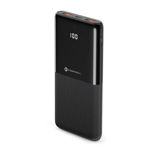 FORCELL F-ENERGY P10k1 powerbank PD QC3.0 3A 20W 10 000 mAh fekete - 1