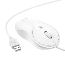 HOCO vezetékes egér USB A GM13 1,5 m fehér
