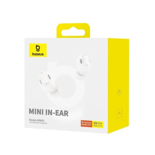 Baseus Bowie WM01 TWS Fülhallgató Fehér - 4