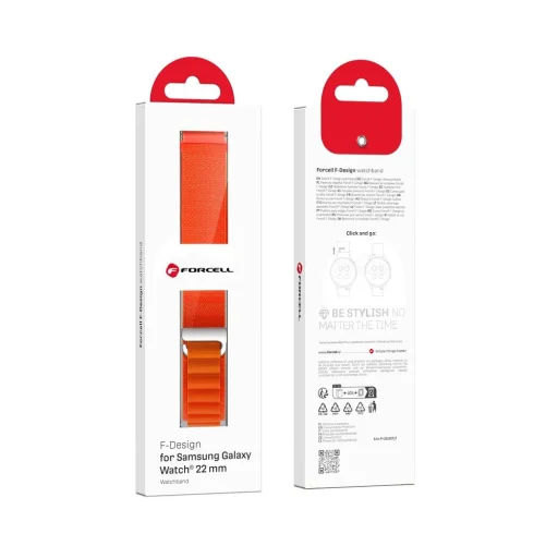 FORCELL F-DESIGN FS05 szíj SAMSUNG Watch-hoz 22 mm, narancssárga - 7