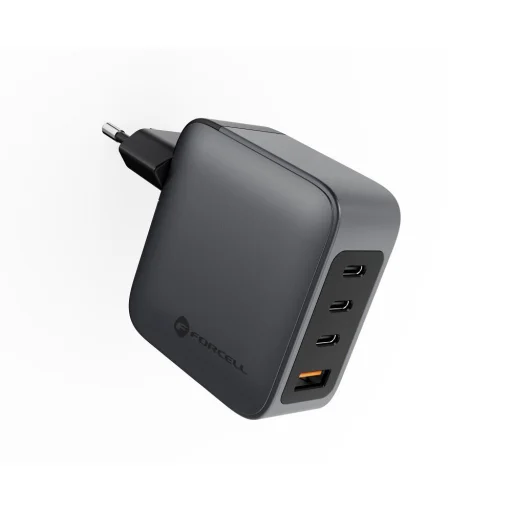 FORCELL F-ENERGY GaN VT-46 cestovná nabíjačka 3 x USB-C + USB A PD QC4.0 5A 100W sivá - 9