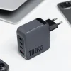 FORCELL F-ENERGY GaN VT-46 utazó töltő 3 x USB-C + USB A PD QC4.0 5A 100W szürke thumbnail