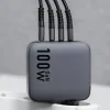 FORCELL F-ENERGY GaN VT-46 utazó töltő 3 x USB-C + USB A PD QC4.0 5A 100W szürke thumbnail