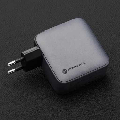 FORCELL F-ENERGY GaN VT-46 utazó töltő 3 x USB-C + USB A PD QC4.0 5A 100W szürke - 4