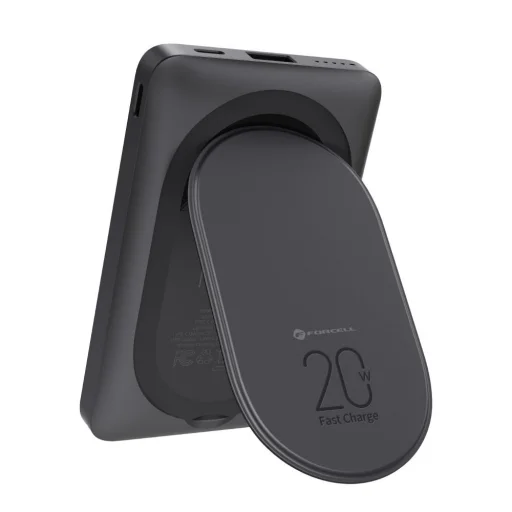 FORCELL F-ENERGY F10K2 MagStand powerbank MagSafe PD QC3.0 5A 20W 10 000mAh fekete - 2