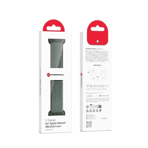 FORCELL F-DESIGN FA02 nylon mágneses szíj APPLE Watch 38 / 40 / 41 mm rainforest green - 3