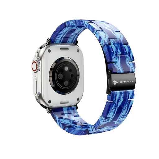 FORCELL F-DESIGN FA04 márvány mintás gyanta szíj APPLE Watch 42 / 44 / 45 / 49 mm fehér - 1