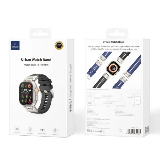 WiWU - Wi-WB012 Urban Watch szíj 42/44/45/49mm - fekete - 6