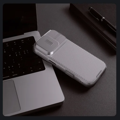Nillkin CamShield PRO kemény tok Apple iPhone 16 Pro Titanium Gray - 8