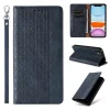 Magnet Strap Tok iPhone 12 Pouch Wallet + Mini Lanyard Medál Kék thumbnail