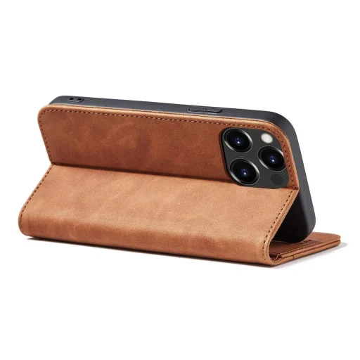 Magnet Fancy Case tok iPhone 13 Pro Max-hoz Pénztárca Kártyatartó Barna - 5