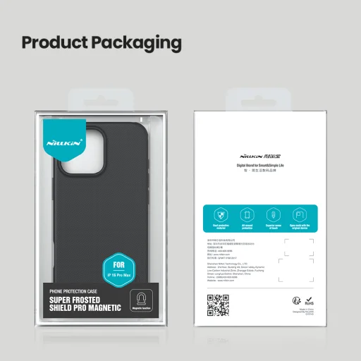 Nillkin Super Frosted PRO Mágneses Hátlapi Tok Apple iPhone 16 Pro Max Fekete - 9