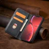 Magnet Fancy Case iPhone 13 Pro Max tok Pouch Wallet Card Holder Fekete thumbnail